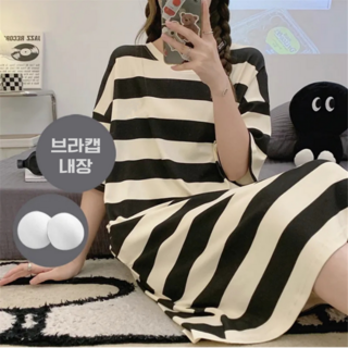 솔드아웃 여성용 캡내장 반팔 원피스
