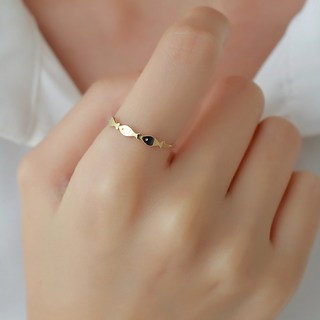 골드앤 14K 베이직 피쉬 반지