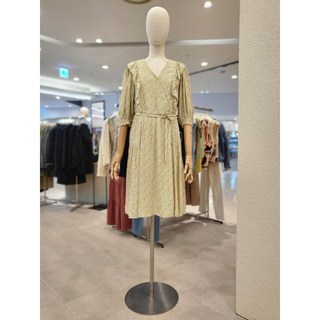 써스데이아일랜드 프린트 러플 플레어 원피스 T242MOP148W