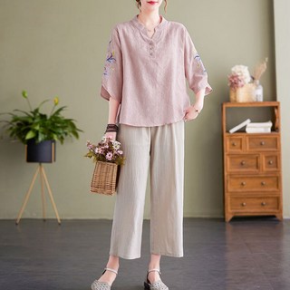 ORZQU 중년 여성 여름 생활한복