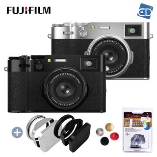 [후지필름] 후지정품 FUJIFILM X100VI +액정필름 + 호환용 사각 후드 + 셔터버튼 /ED, FUJIFILM X100VI블랙