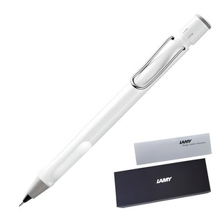 LAMY 사파리 샤프 샤이니 화이트 + 하드케이스 + 리플렛, 0.5mm, 1개 대표 이미지 - 필기감 좋은 샤프 추천
