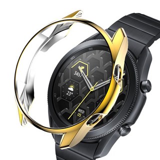 어프리비 갤럭시 워치3 풀커버 보호 케이스 41mm 45mm, 골드, 1개
