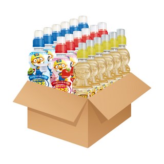 뽀로로음료 18개 혼합 구성 세트 제로 밀크x6 + 제로 딸기x6 + 보리차x6, 235ml