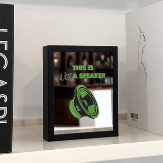 모던 스틸 인테리어 장식 블루투스 액자 스피커, 다크 그린