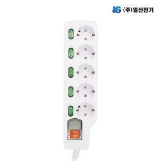 국산 안전 일신 절전 개별 이동식 멀티탭 5구 1.5m, 개별 5구 1.5M, 1개