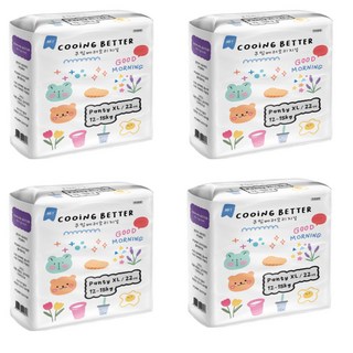 Cooing 베러업 팬티형 기저귀 남녀공용, 88매, 특대형(XL)