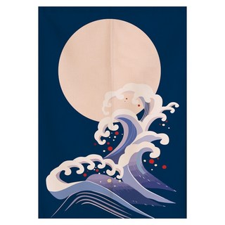 가림막파티션 파티션 가림막 칸막이 인테리어 공간분리 가리개 일 풍경 프린트 문짝 커튼 통기성 내마모성 폴리에스테르 파티션 커튼 호텔 방 욕실 및 스튜디오용, 170.12 80x150cm