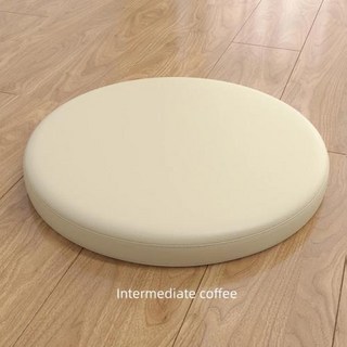 라운드형베개 부드러운 원형 의자 쿠션 합성 가죽 메모리 폼 시트 사무실 홈 패드 방수 정형 외과, 1개, 34) Intermediate coffee - 35x3