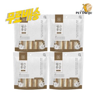 브리더랩 반려동물 월간통살 스틱타입 간식 20g x 30p, 닭가슴살+황태 혼합맛, 120개