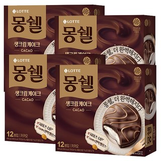 6000몽쉘(카카오케이크)384g/롯데-4개, 384g, 4개