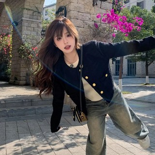 여성 베이직 트위드 자켓 데님 와니드 팬츠 투피스 빅사이즈 청바지 캐주얼 세트 그롭코트