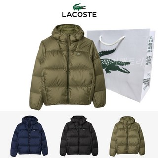 [백화점판] 라코스테 패딩 점퍼 자켓 남성 남자 후드 다운 푸퍼 + 쇼핑백 선물포장