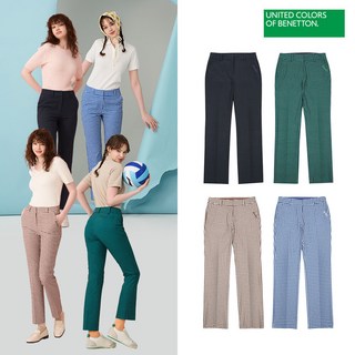 베네통 여성 썸머 체크 팬츠 2종