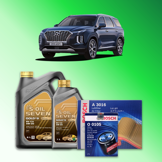 팰리세이드 (LX2) 3.8 가솔린 엔진오일세트 세븐골드 9 RV C3 5W30, 세븐골드9 RV C3 엔진오일세트, 기본세트▶엔진오일세트만 구매하기