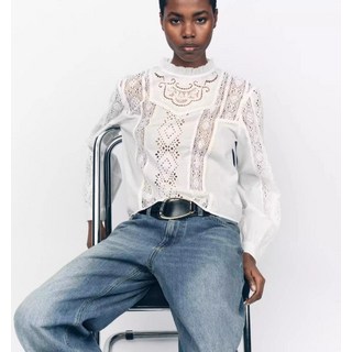 17H2285 자라봄신상 여자펀칭블라우스 자수블라우스 6895052