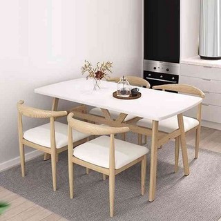 식탁의자세트 원룸식탁 식탁테이블 다용도테이블 1200형, 4인용, 화이트식탁+의자4개