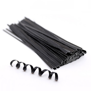 블랙 종이빵끈 20cm 100개
