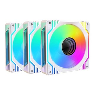 [AONE] STORM INFINITY ARGB PWM 120 리버스 [3PACK] [시스템쿨러] [화이트], 화이트, 1세트, STORM INFINITY ARGB PWM 120리버스