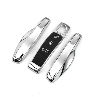 쿠쿠스토어 자동차 스마트 원격 키 케이스 Fob 커버 세트 포르쉐 Panamera Spyder Macan Boxster 911 970, 01 mirror silver 4PCS, 01 718