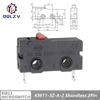 손잡이가 달린 여행 제한 스위치 KW11-3Z-2 접촉 단추 KW12-N 2 핀 3 KW12-A NO/NC 5A 125V 250V KW12 16mm, Normally closed Nc, 15PCS, 15개