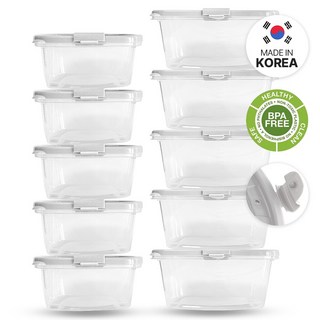 브릭키친 국산 전자레인지용 냉동밥 소분 보관용기, 350ml 5개 + 600ml 5개, 1세트