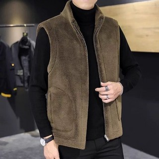 빅사이즈 남자 양털조끼 사이즈 조끼 플리스 집업류 후드, C. 커피, A. 중형, B. 대형