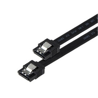 SATA 락킹 일자형 플랫 케이블 [블랙] (10EA), 10개, 40cm