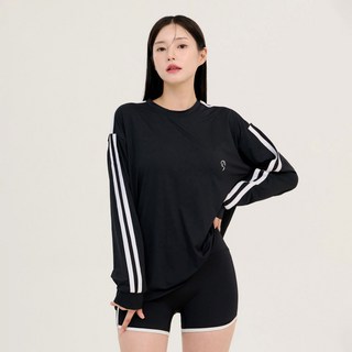 위크나인 남녀공용 하이브 래쉬가드, 블랙
