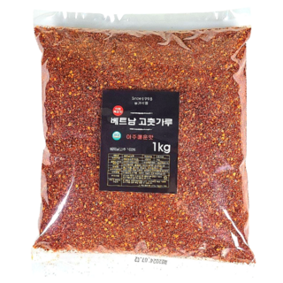 국내세척가공 베트남 김치용 고춧가루 다용도 아주 매운맛, 1kg, 1개