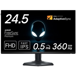 Dell AW2523HF Alienware IPS HDMIsRGB 99% 24.5인치 게이밍 모니터(3년간 무휘점 교환