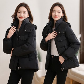 여성 데일리 후드 패딩 자켓 루즈핏 웰론 크롭 숏패딩 겨울 도툼 방한점퍼 아우터 겨울 패션 코트