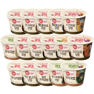 CJ 햇반 컵반 맛있고 많은 컵밥 세트 16개, 1세트, 170g