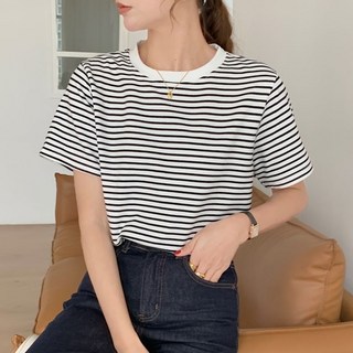 [보브] 메탈 로고 보트넥 티셔츠