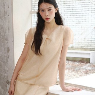 잇미샤 25 SS 오간자 반소매 블라우스 ITP4ZBL680 435043