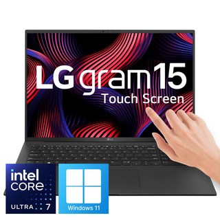 LG그램 15인치 인텔 14세대 Ultra7 16GB 1TB 2TB 윈도우11 터치스크린 15Z90S, 윈도우 11 홈, 블랙