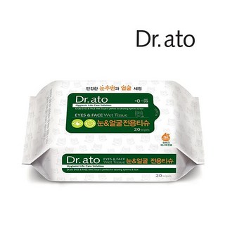 닥터아토 눈&얼굴 전용티슈 휴대용, 70g, 20매입, 1개