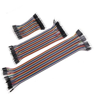 PCB 아두이노용 DIY 전자 라인 점퍼 와이어 핀 암수-암수 케이블 키트 40 핀 2.54mm 10cm 21cm 30cm 40cm, 5) Male to Male - 40CM - 40Pin