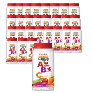 파스퇴르 100%유기농 야채농장 ABC주스190ml (냉장보관), 190ml, 28개