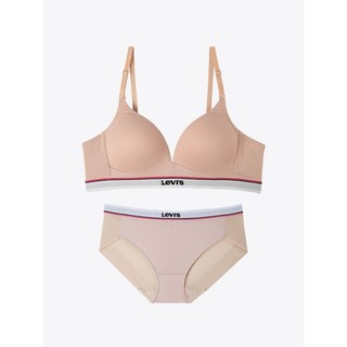 리바이스 바디웨어 메쉬 투라인 베이지 노와이어 브라 세트 LOWBA405BESKU