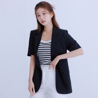 로엠 린넨라이크 반팔 자켓 (2colors)_RMJKE37R52