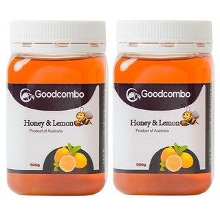 Goodcombo 굿콤보 호주 허니 앤 레몬 500g 2팩, 2개
