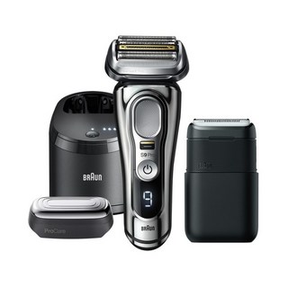 BRAUN 전기면도기 시리즈9Pro 9415s + 브라운 X시리즈 휴대용, 브라운 전기면도기 시리즈9 PRO 크롬+ 리필 세정액