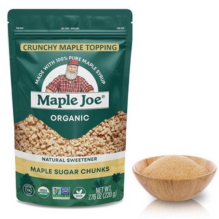Maple Joe 유기농 메이플 슈가 스프링클 캐나다 100% 순수 메이플 시럽으로 만든 메이플 플레이크. 커피 아이스크림 요거트 및 기타 메이플 슈가 과립 칩 메이플 청, Maple Joe 유기농 메이플 슈가 스프링클, 캐나다, 1개