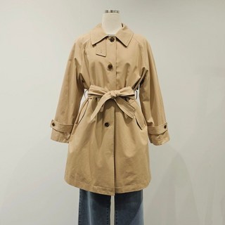 샤틴 벨티드 하프 트렌치코트