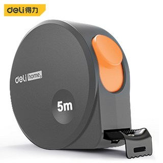 델리 1 Pcs 3M 5M 디지털 강철 줄자 고정밀 클리어 스케일 다기능 목공 휴대용 측정 도구, [04] 5M-Gray, 1개