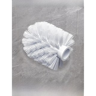교체 헤드가있는 긴 손잡이 화장실 브러시 욕실 청소 도구 각도 실리콘 내구성 나일론, 1. 흰색 변기 솔 헤드 1팩