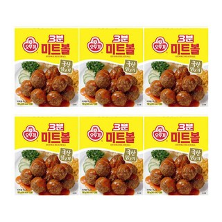 오뚜기 3분 미트볼 기타즉석식품, 150g, 6개