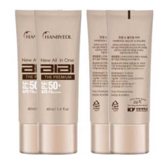 1+1 백탁없는 비비선크림 한국콜마 골프 미백 기미 50ml 2개, 40ml
