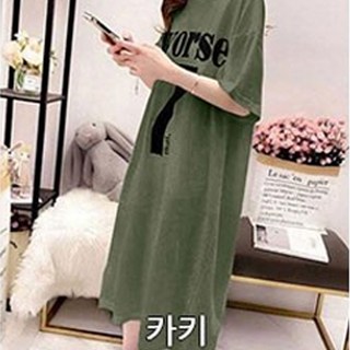 로미홀리 루즈핏 반팔 롱 원피스 379